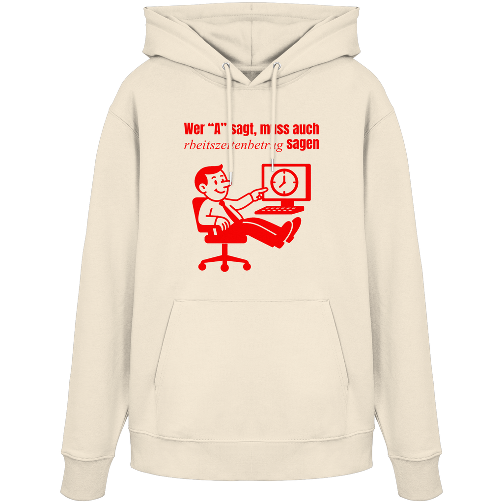 A-Rbeitszeitenbetrug - Red - Organic Hoodie