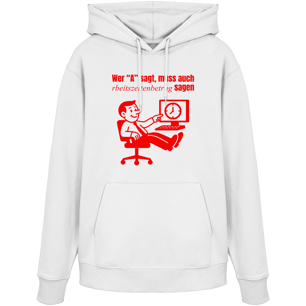 A-Rbeitszeitenbetrug - Red - Organic Hoodie