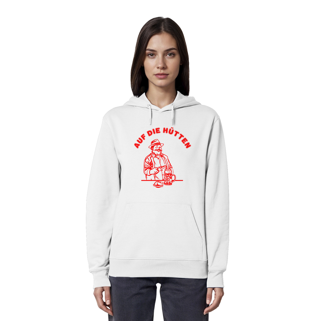 Auf die Huetten - Red - Organic Hoodie