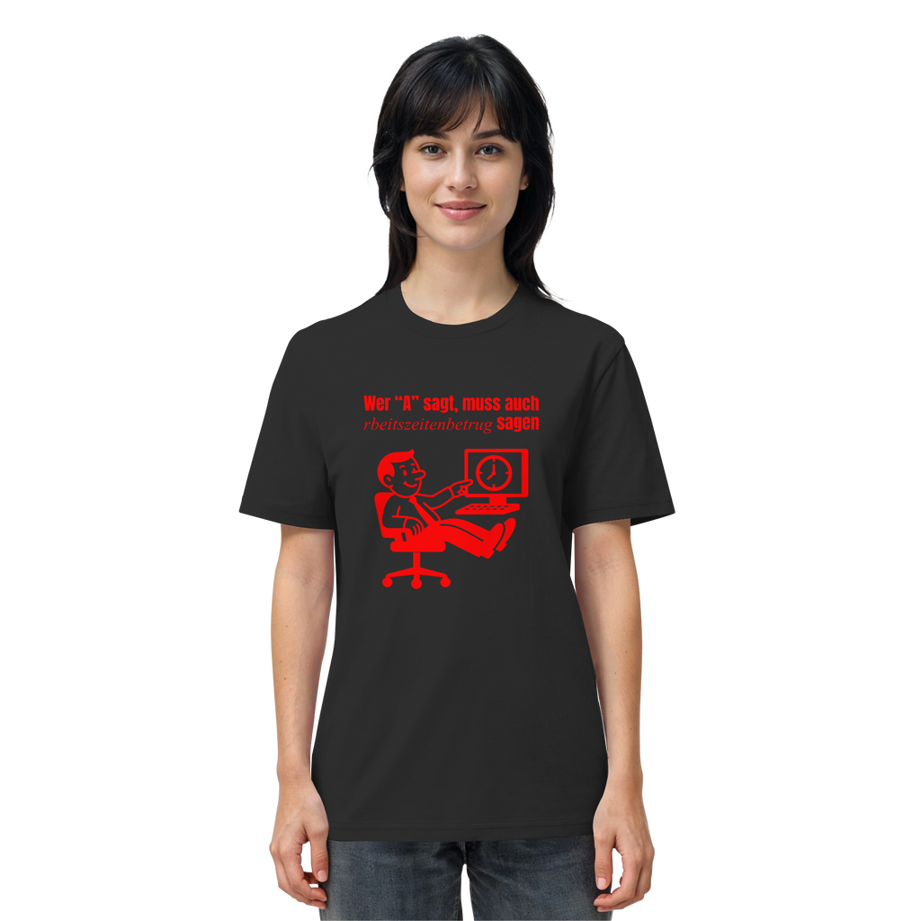 A-Rbeitszeitenbetrug - Red - Organic Shirt