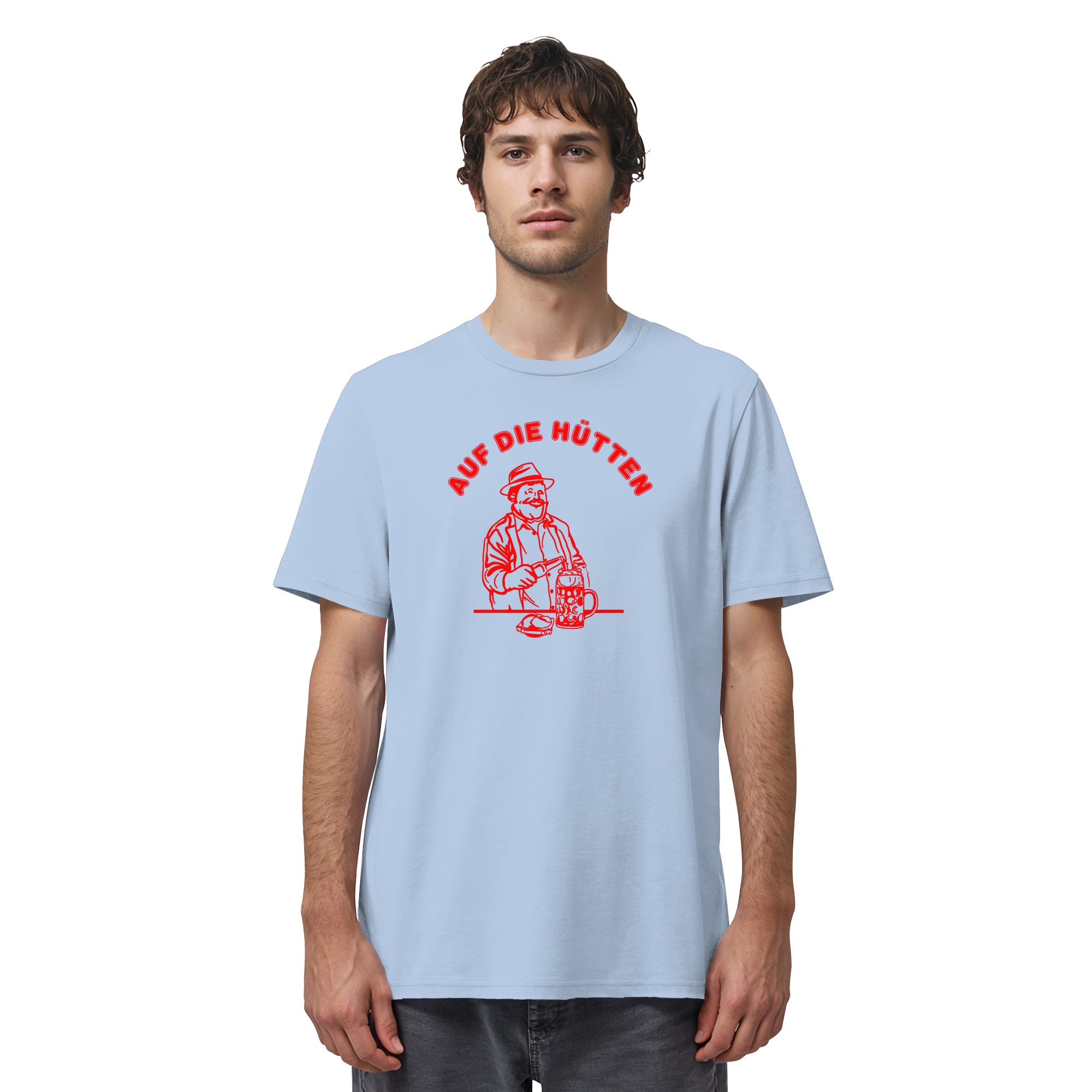 Auf die Huetten - Red - Organic Shirt