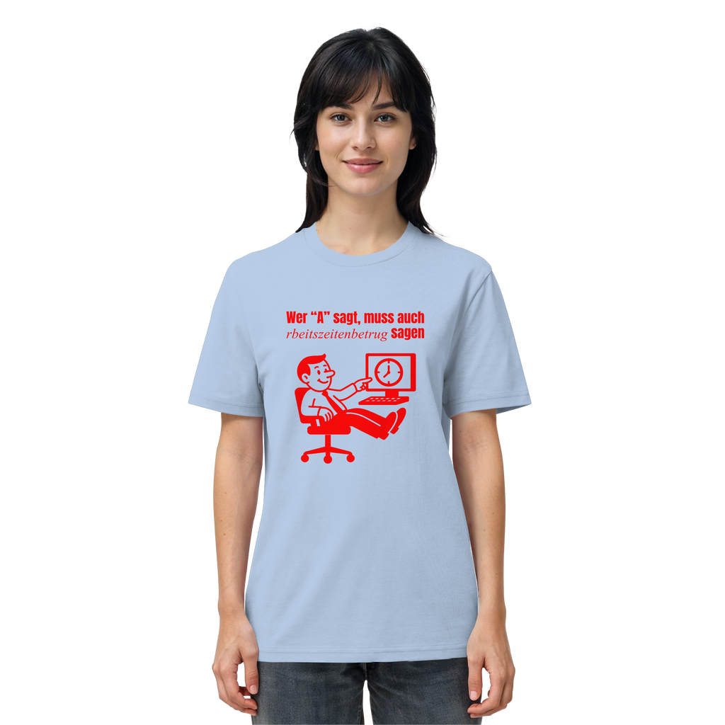 A-Rbeitszeitenbetrug - Red - Organic Shirt