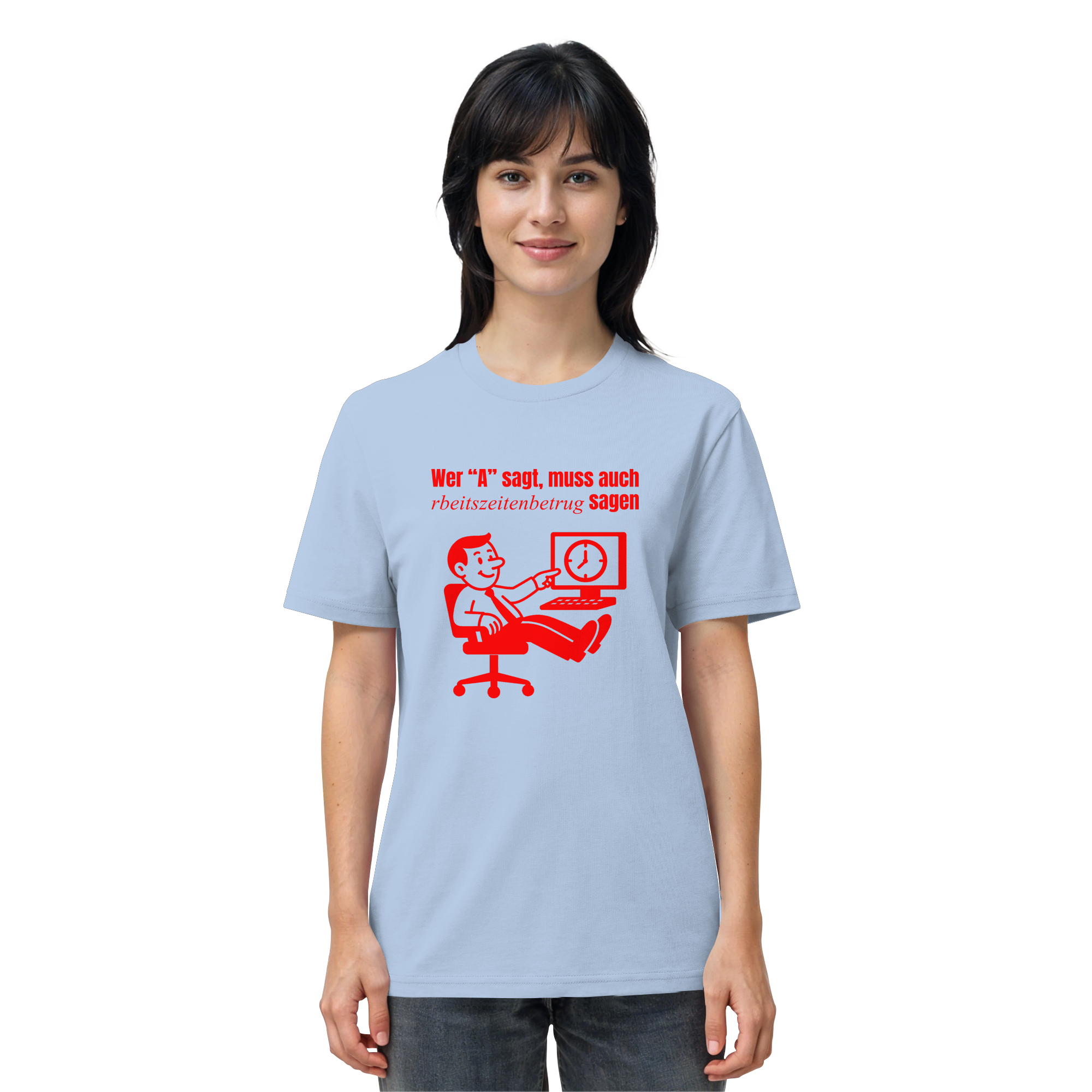 A-Rbeitszeitenbetrug - Red - Organic Shirt