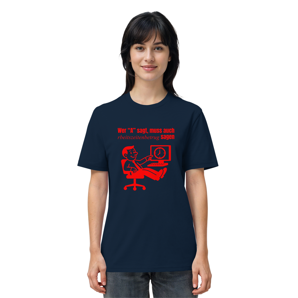 A-Rbeitszeitenbetrug - Red - Organic Shirt