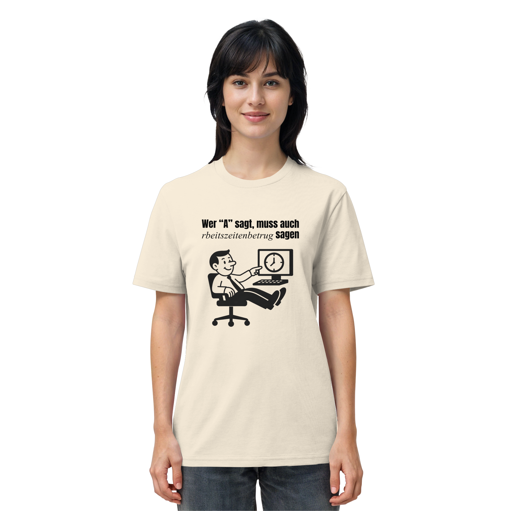 A-Rbeitszeitenbetrug - Black - Organic Shirt