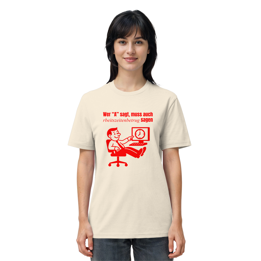 A-Rbeitszeitenbetrug - Red - Organic Shirt