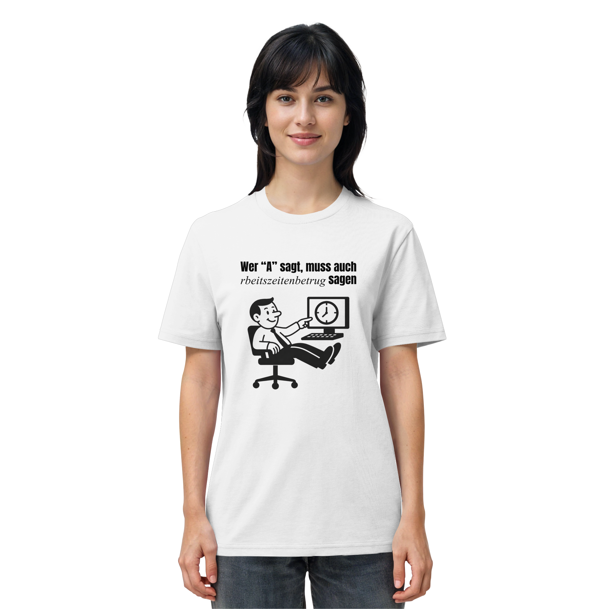 A-Rbeitszeitenbetrug - Black - Organic Shirt