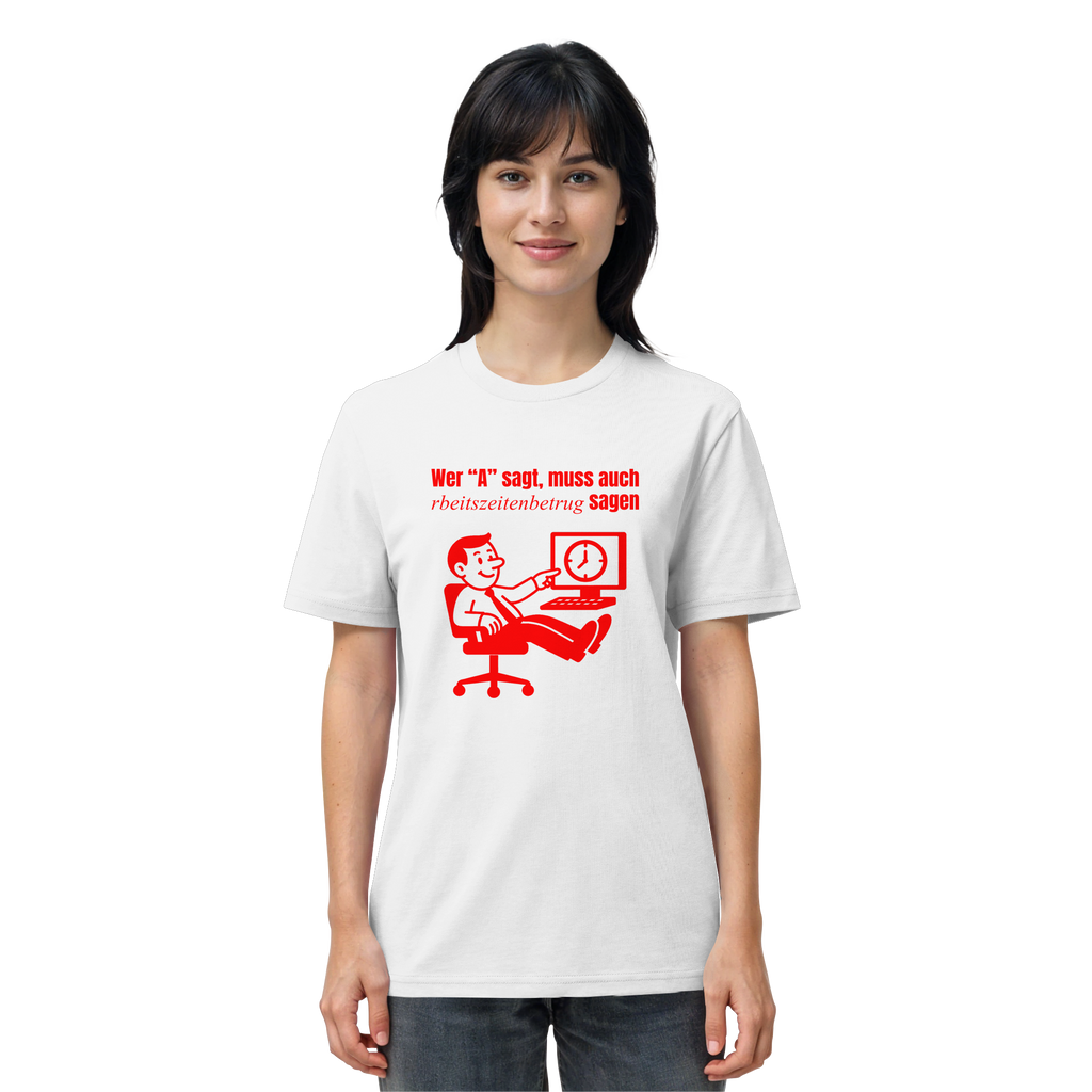 A-Rbeitszeitenbetrug - Red - Organic Shirt